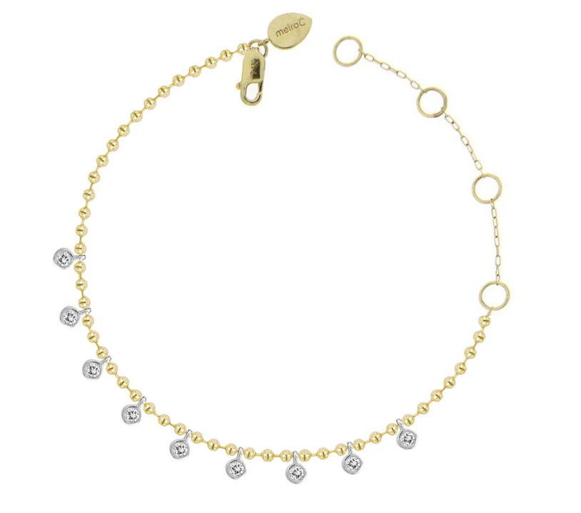 Bezel Diamond Spot Chain Bracelet