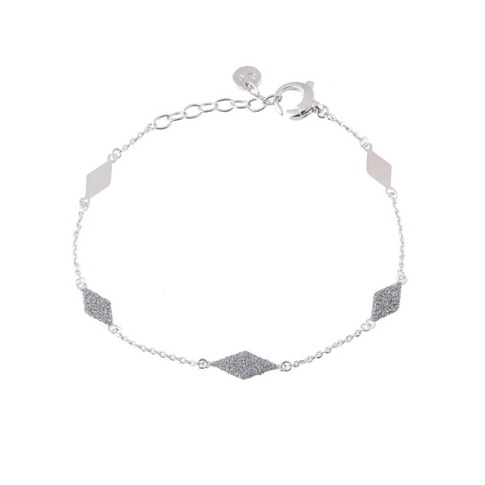 Sterling Silver Plaqued 24Kt WG Bracelet
