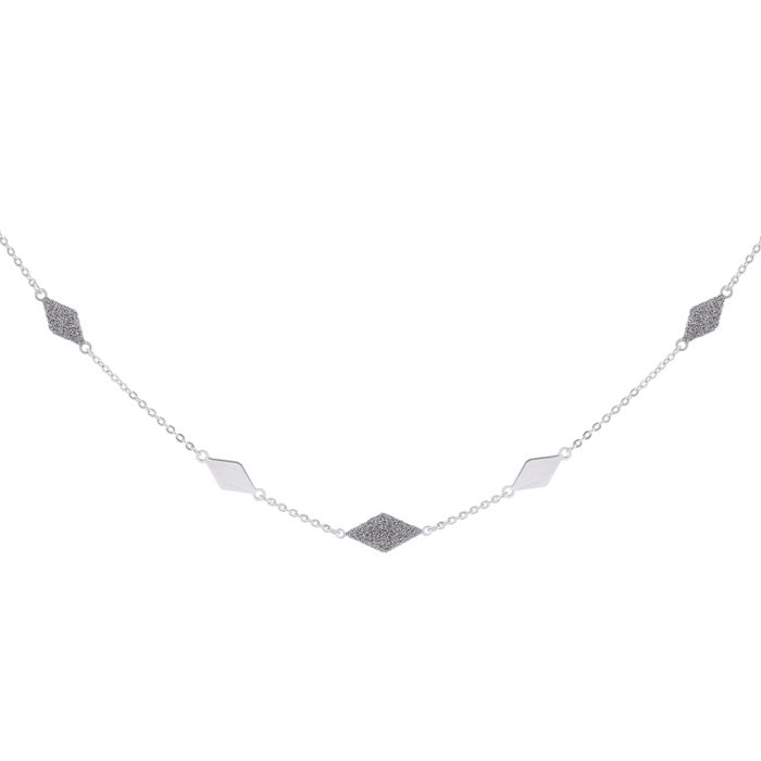 Five Station Diamond Shape Necklace