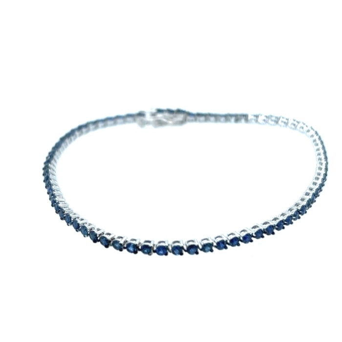 Three Prong Gemstone Eternity Bracelet