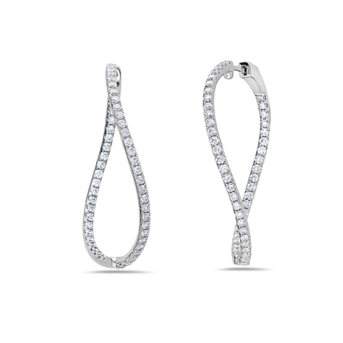 Wavy In and Out Hoops