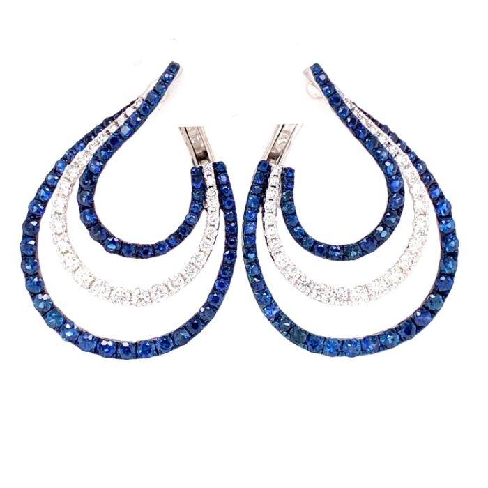 Scoop Sapphire and Diamond Earrings