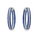 Gemstone and Diamond Oval In and Out