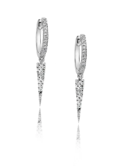 Diamond Hoops with Dangling Spike