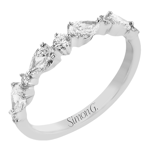 Round and Pear Diamond Band