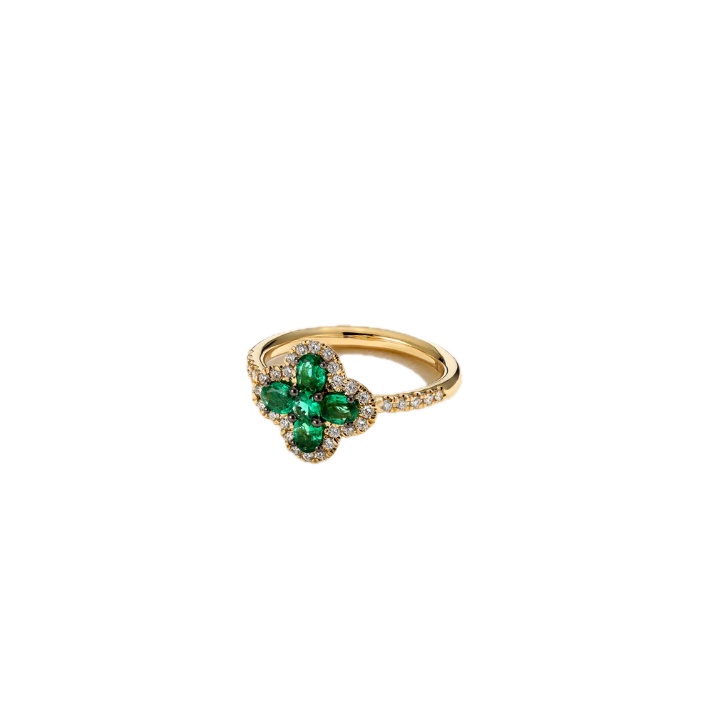 Felicity Emerald and Diamond Ring