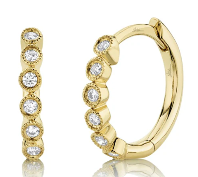 0.11CT DIAMOND HUGGIE EARRING