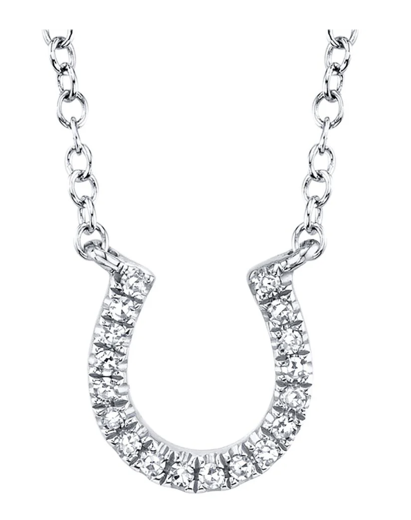 Diamond Horseshoe Pendant Necklace