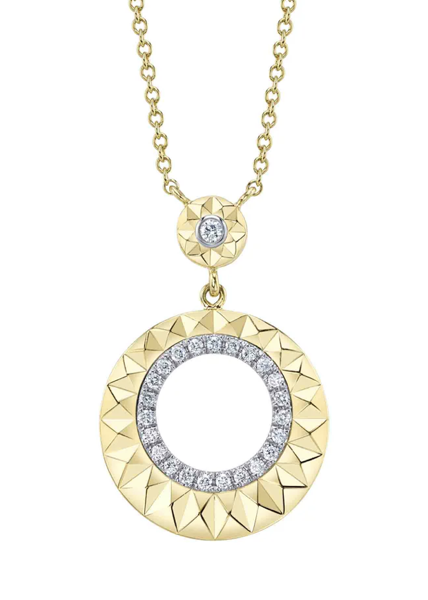 Medallion Necklace with Diamonds