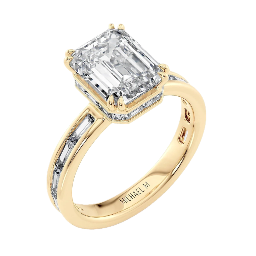 Montage Emerald Mounting with Baguette Shank