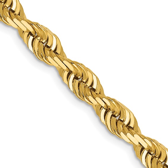 5mm Diamond-cut Quadruple Rope Chain