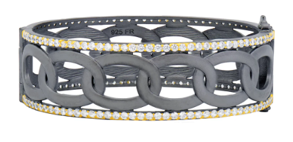 Signature Grit Chain Link Statement Bangle