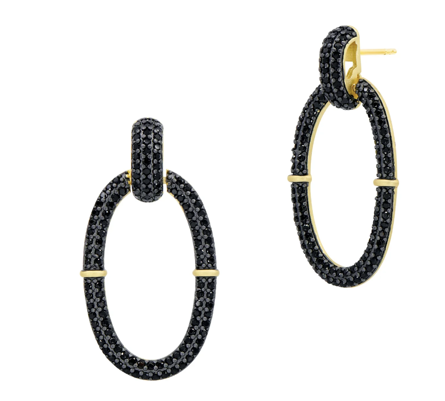 Industrial Finish Cobblestone Open Hoop Earrings
