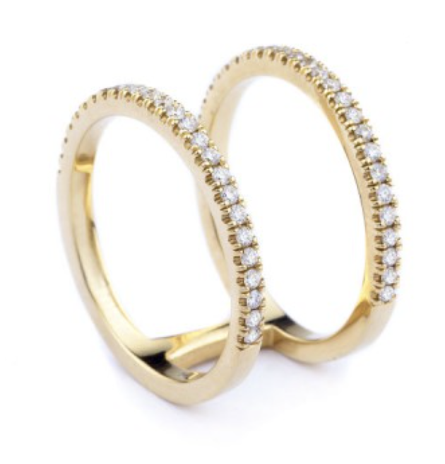Double Row Diamond Ring