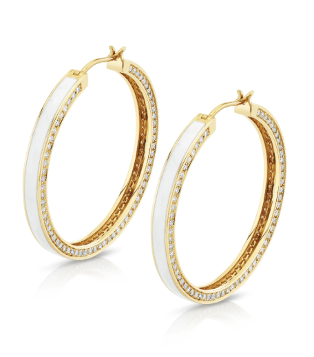 Chroma Pavé Edge Hoop Earrings