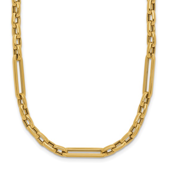14K Polished Fancy Link Necklace