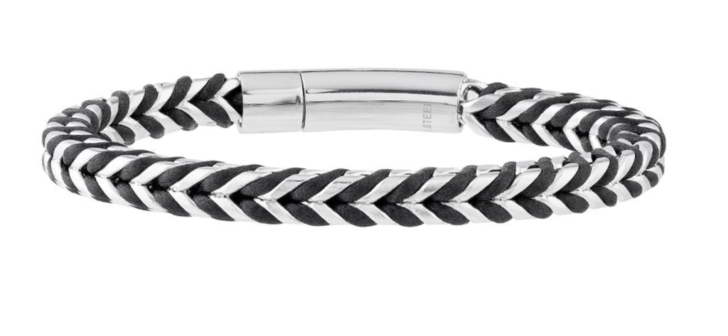 Zebra Stripe Steel and Leather