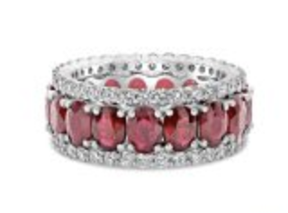 Platinum Ruby Eternity Ring