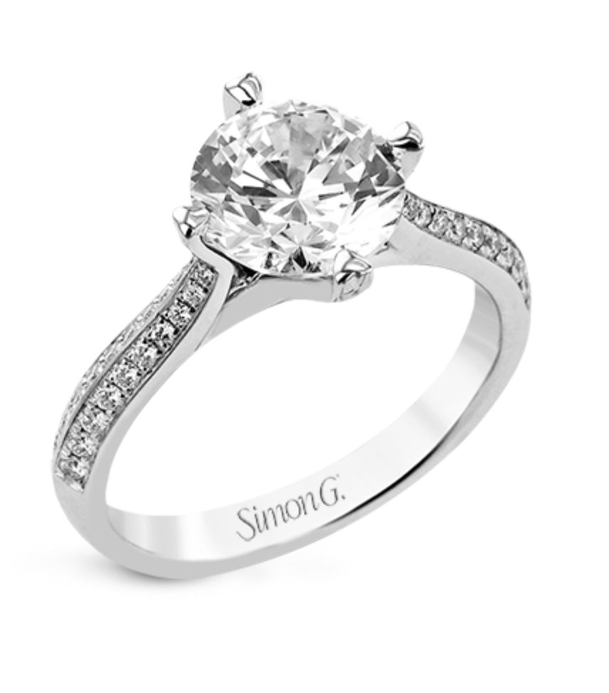 Normal Prong Orientation- 2ct Pave Setting