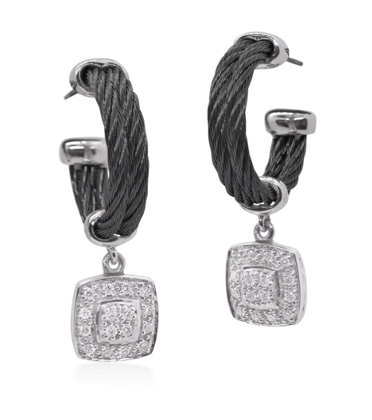 Cushion Station Hoop Earrings