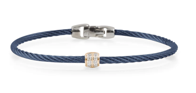 Single Square Essential Stackable Bracelet- Rose Gold