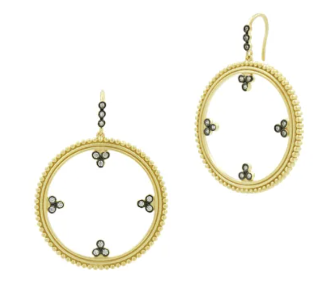 Imperial Open Hoop 3-Point Earrings