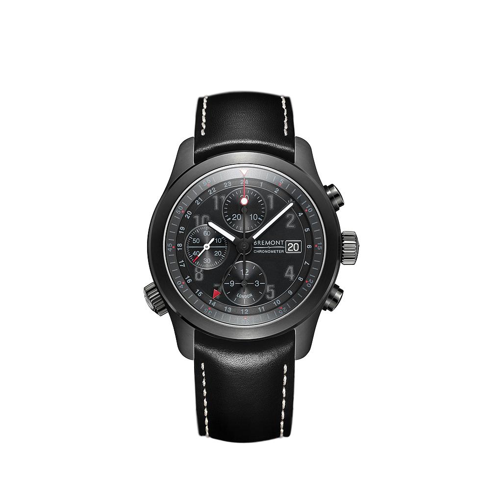 Bremont Dlc Coated Alt1-B Chronometer Stainless Steel, Black Dial On Black Strap