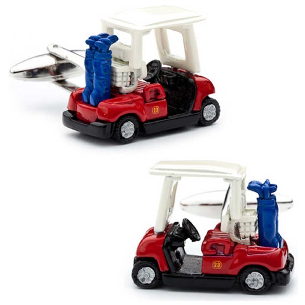 Enamel Golf Cart Cufflinks