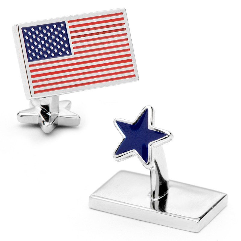 Palladium Flag Cufflinks
