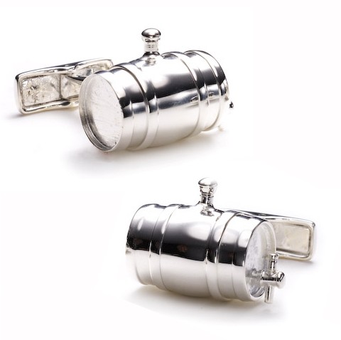 Cli Stainless Steel Wine Cask Cufflinks
