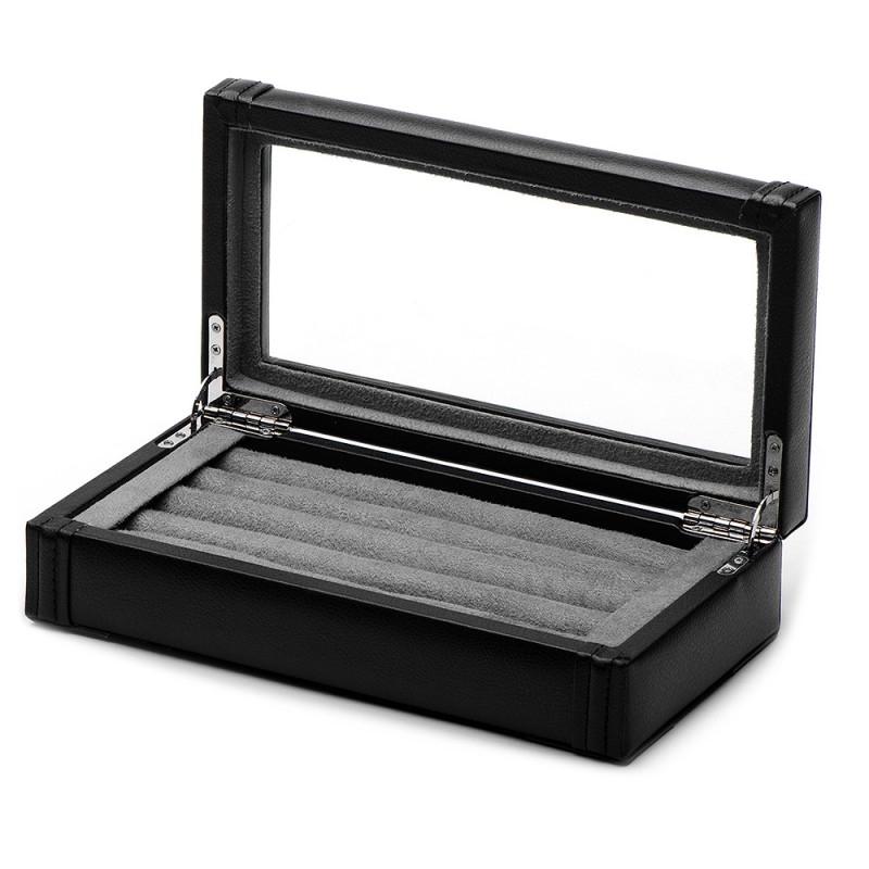 20 Pair Bonded Leather Cufflinks Case