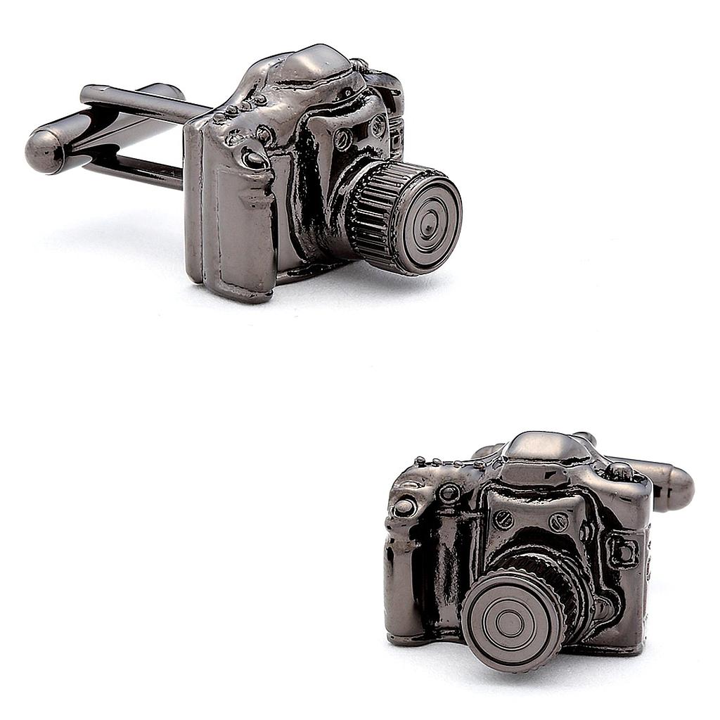 Pewter Camera Cufflinks