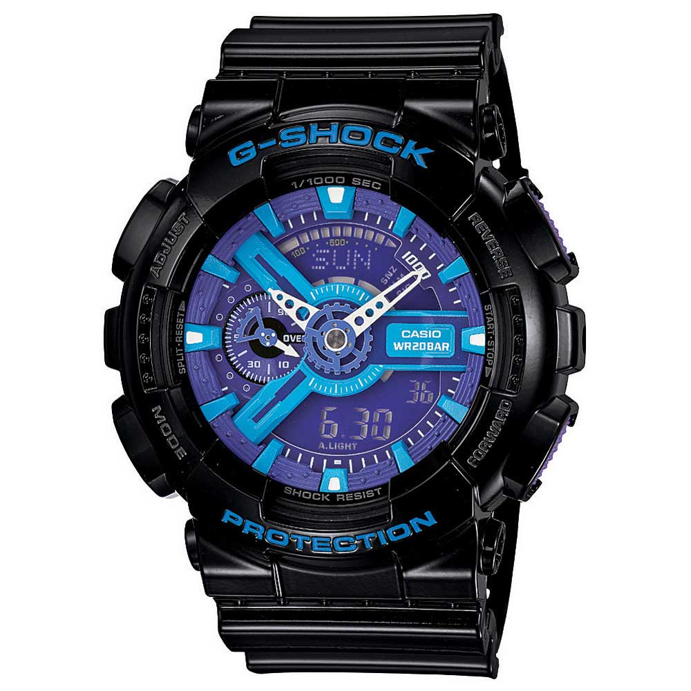 G-Shock Xl Black W/Blue & Purple Accents