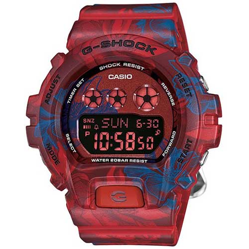 G-Shock 's' Series Classic Flower Design Red/Blue