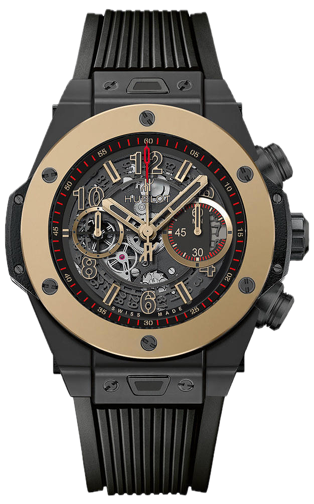 Hublot Big Bang 45m Ceramic Chronograph W/Magic Gold Bezel