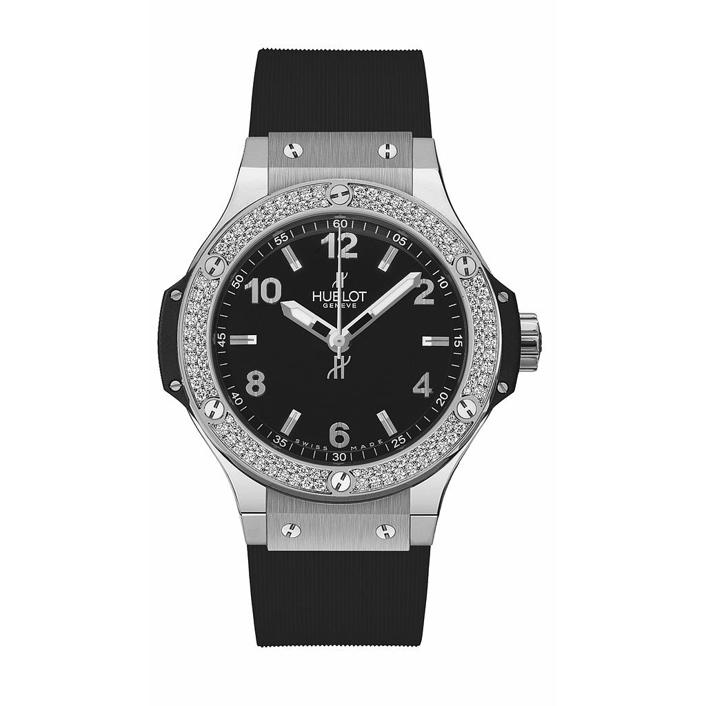 Hublot Big Bang 38m Stainless Steel W/Diamond Bezel 126rb=0.87cttw