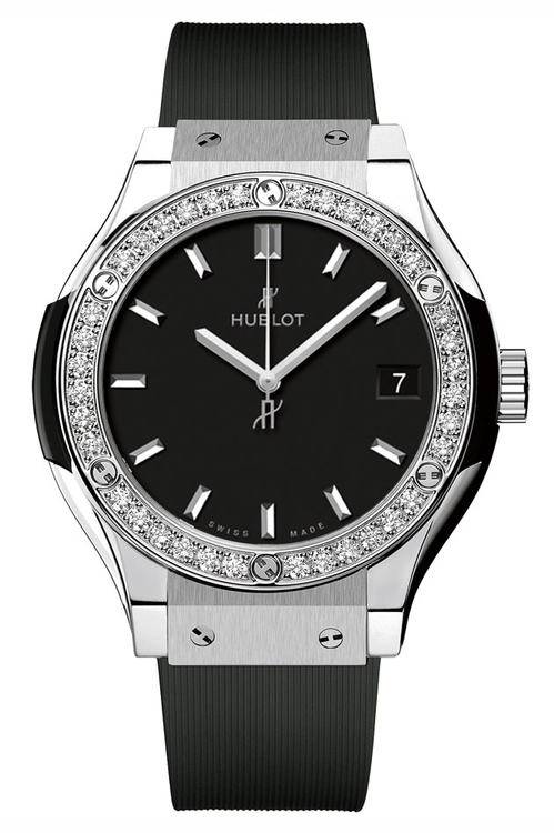 Hublot Classic Fusion 33m Diamond Bezel & Titanium Case