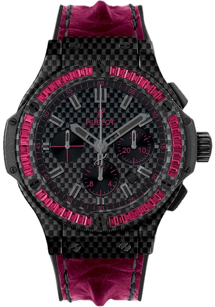 Hublot Bb Carbon Fiber Ruby Bezel Chrono