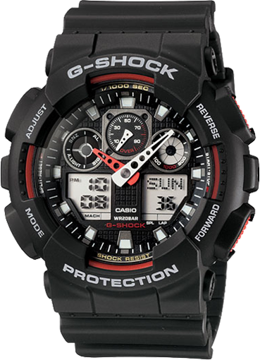 G-Shock Xl Black W/ Accents Ana-Digi