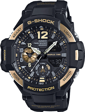 G-Shock Gravity Master Twin Sensor Dual Dialblack/Gold