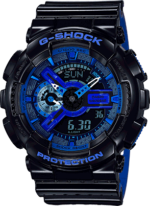 G-Shock Ana-Digital 3d Perforated Gloss Balck/Blue