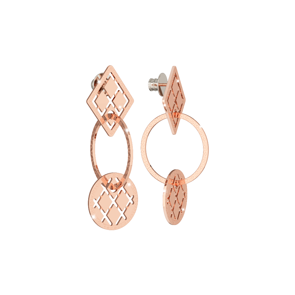 Rebecca Platinum Plated Dangle Earr