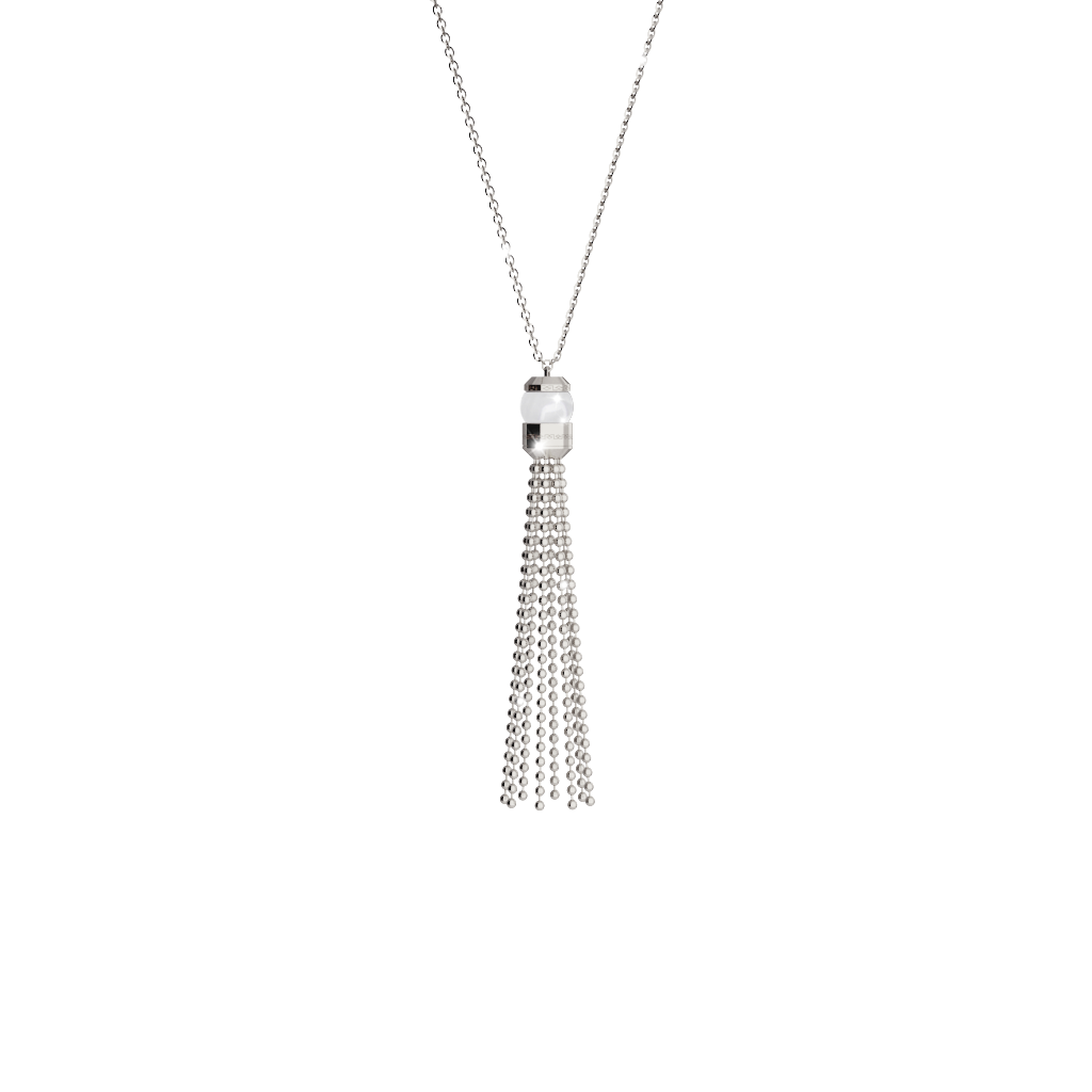 Rebecca White Lariat W/Pearl
