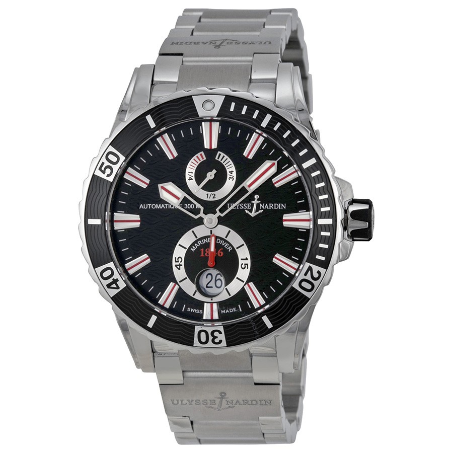 Ulysse Nardin Marine Diver 2014 Stainless Steel, Titanium, On Brac. Power Reserve Indicator. 44m