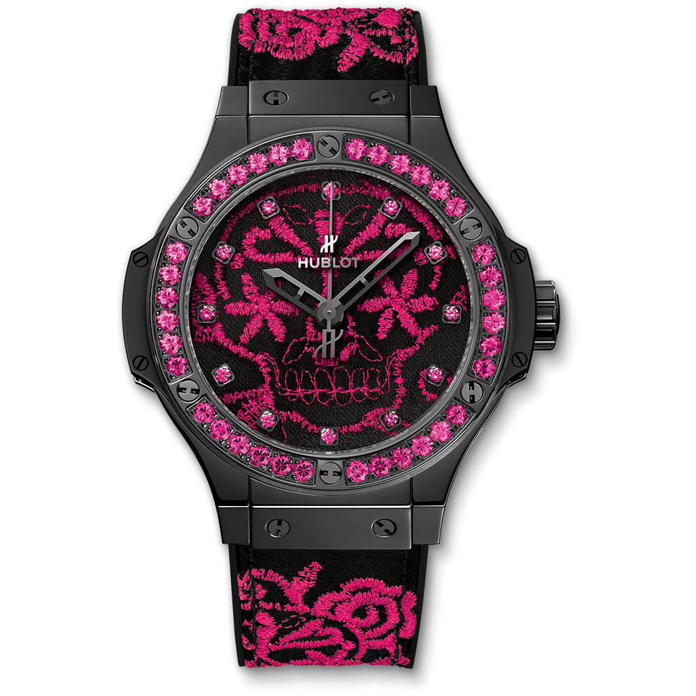 Hublot Big Bang 41m Sugar Skull Hot Pink W/ Pink Sapphires