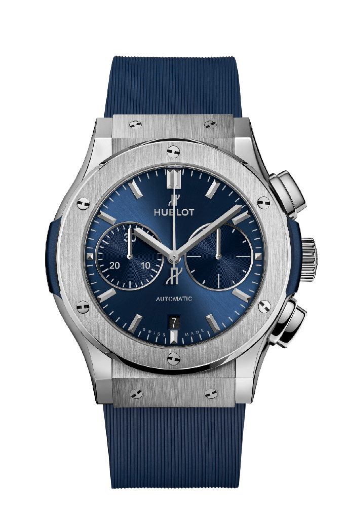 Hublot Classic Fusion Blue Titanium Chronograph