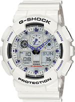 G-Shock Stainless Steel White W/Purple Accents