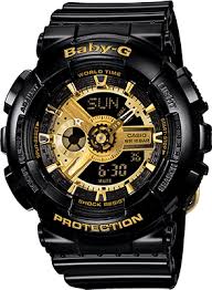 Baby-G Bg Ga110 Mini Gloss Black / Gold