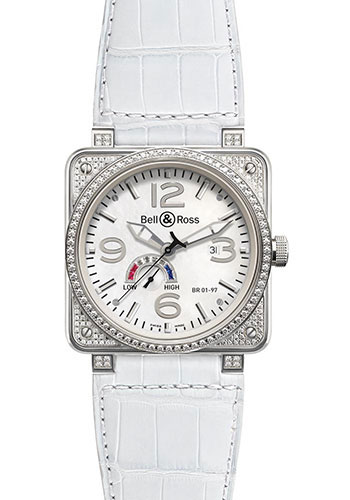 Bell & Ross Br 01-97-White -Ss-Dia-Full 46m Auto Power Reserve Pave Case