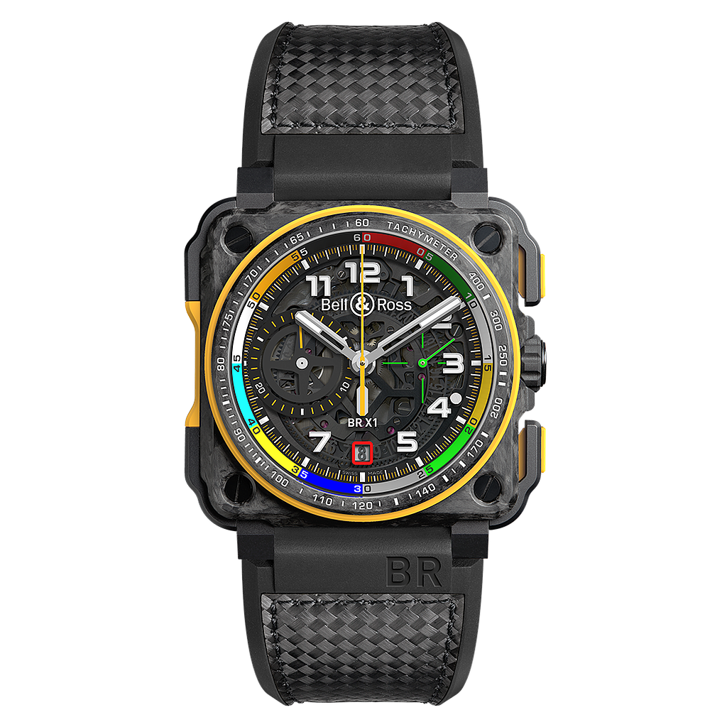 45m Automatic, Carbon Forge & Ceramic W/Rubber Inserts Case, Bi-Material Rubber & Carbon Fiber Strap